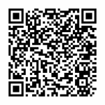 Zwart-witte QR-code op witte achtergrond. Scan met mobiel voor digitale voedingsadviezen of info over totale maagresectie.