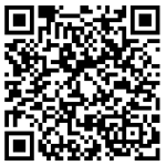 Zwart-witte QR-code met vierkante rand op witte achtergrond voor veilige toegang tot Catharina Ziekenhuis PGO.