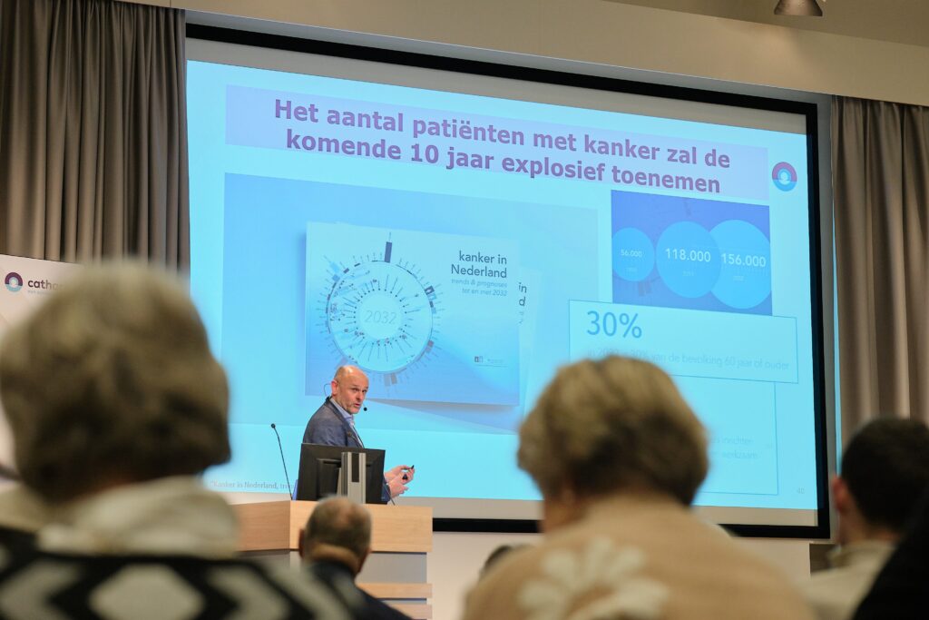 Peter-Paul van der Toorn. Publiekslezing Wereldkankerdag voor lezers van het Eindhovens Dagblad, 4 februari 2026. Foto: Jarno Verhoef/Catharina Ziekenhuis
